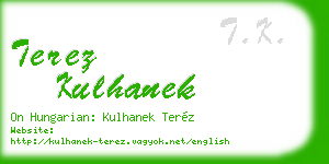 terez kulhanek business card